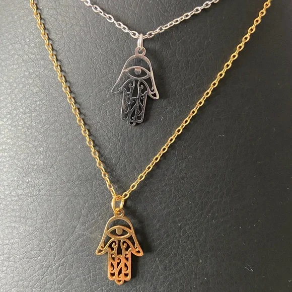 Hamsa necklace stainless steel - Picture 2 of 3